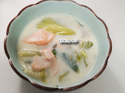 鮭と春キャベツのシチュー